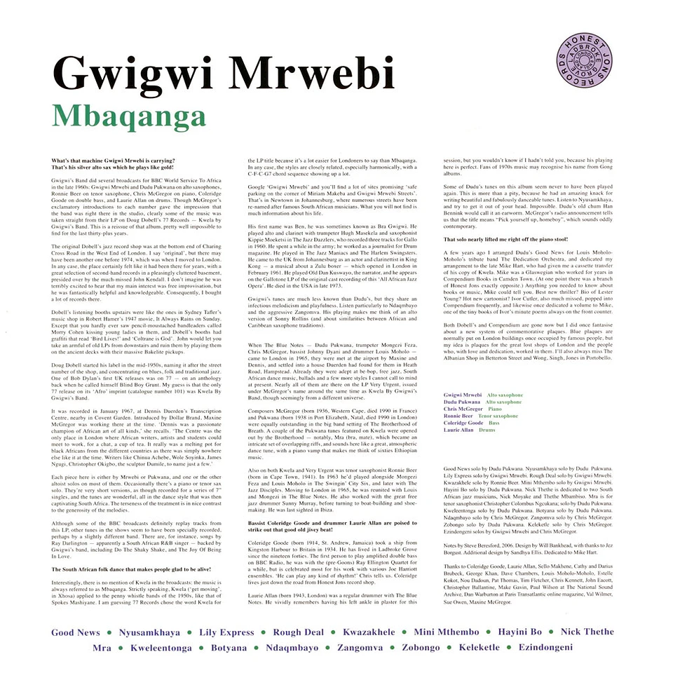 Gwigwi Mrwebi - Mbaqanga