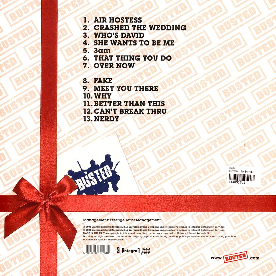 Busted - A Present For Everyone Blue Vinyl Editoin