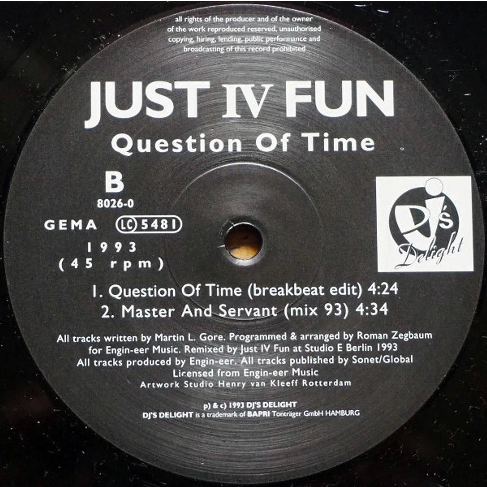 Just IV Fun - Question Of Time