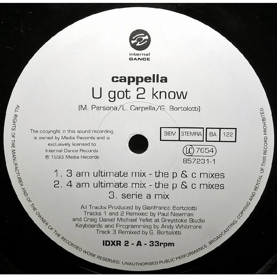 Cappella - U Got 2 Know (Revisited)