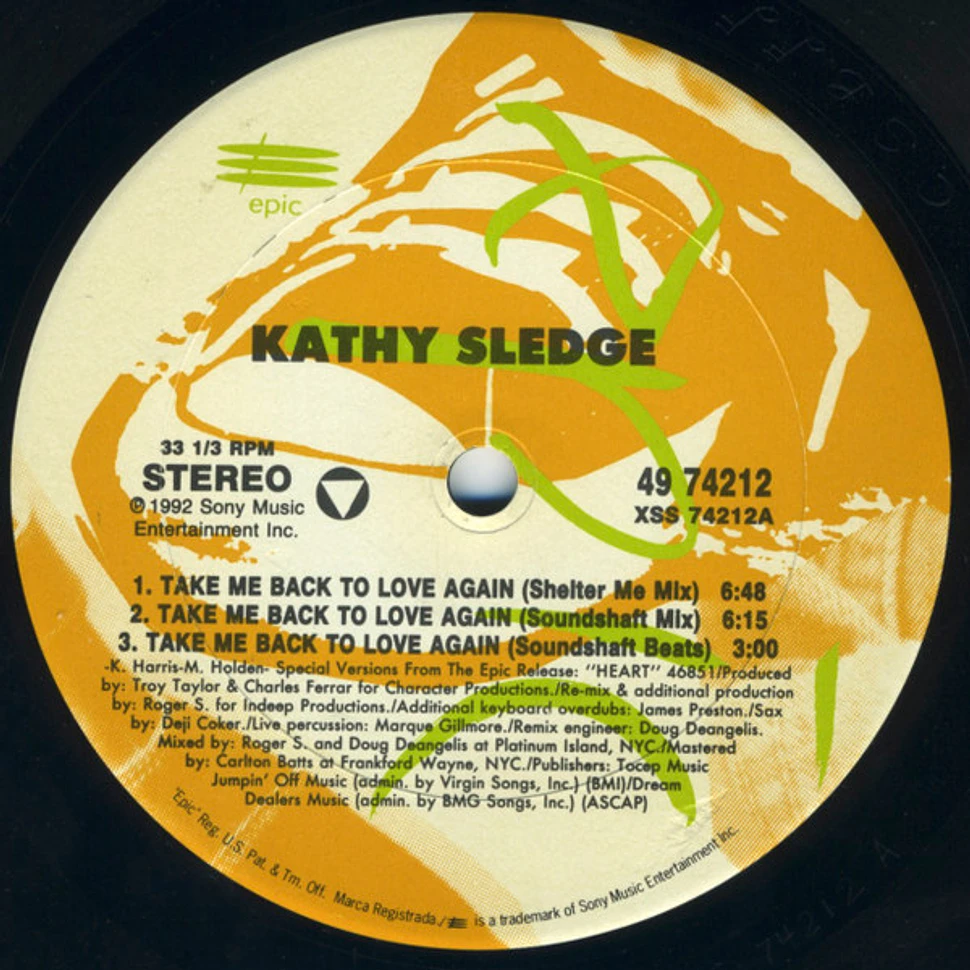 Kathy Sledge - Take Me Back To Love Again