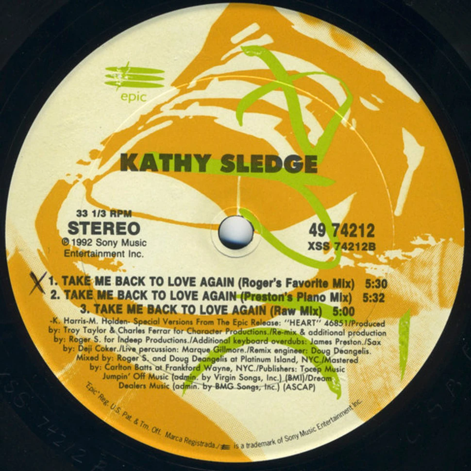 Kathy Sledge - Take Me Back To Love Again