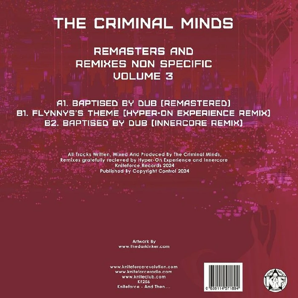 The Criminal Minds - Remasters And Remixes Non Specific Volume 3 EP