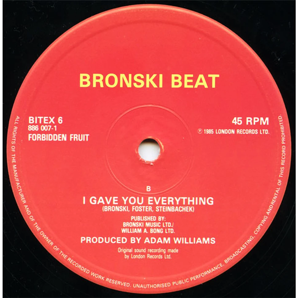 Bronski Beat - Hit That Perfect Beat