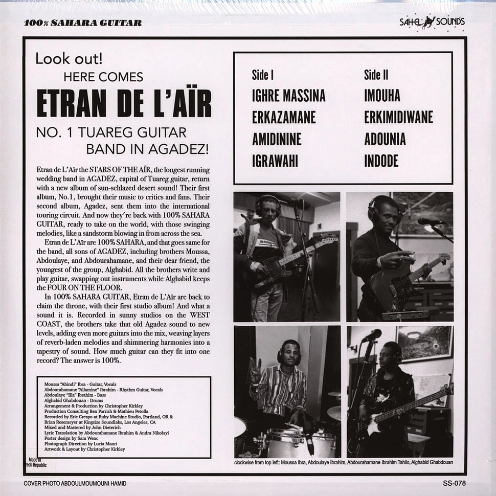 Etran De L'Air - 100% Sahara Guitar Transparent Blue Vinyl Edition