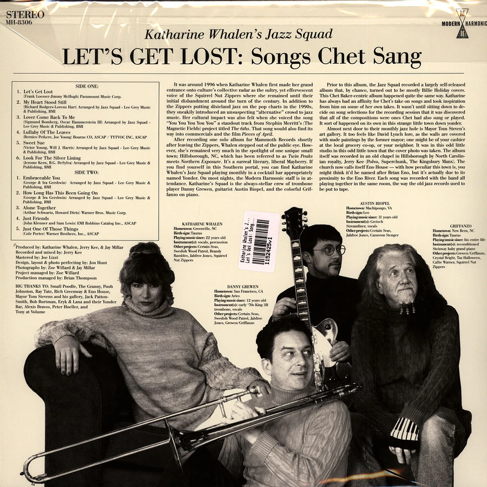 Katharine Whalen's Jazz Squad - Let's Get Lost: Songs Chet Sang