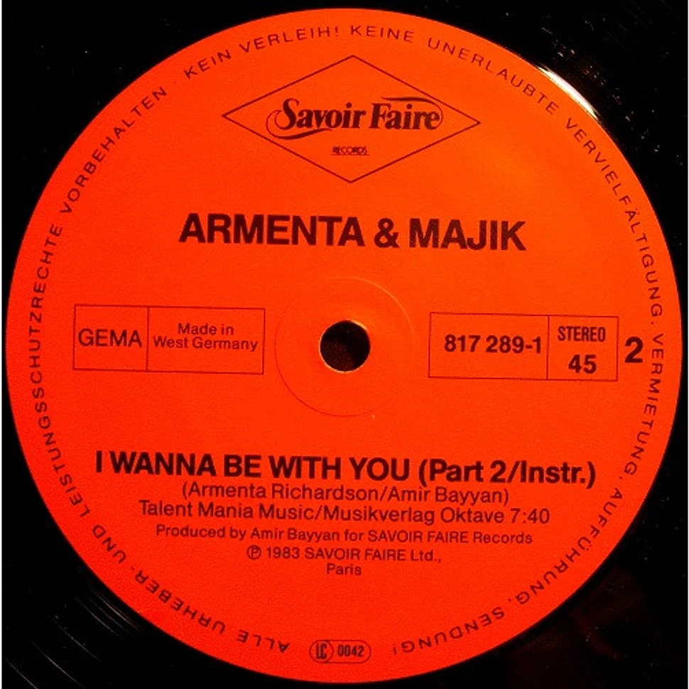 Armenta And Majik - I Wanna Be With You
