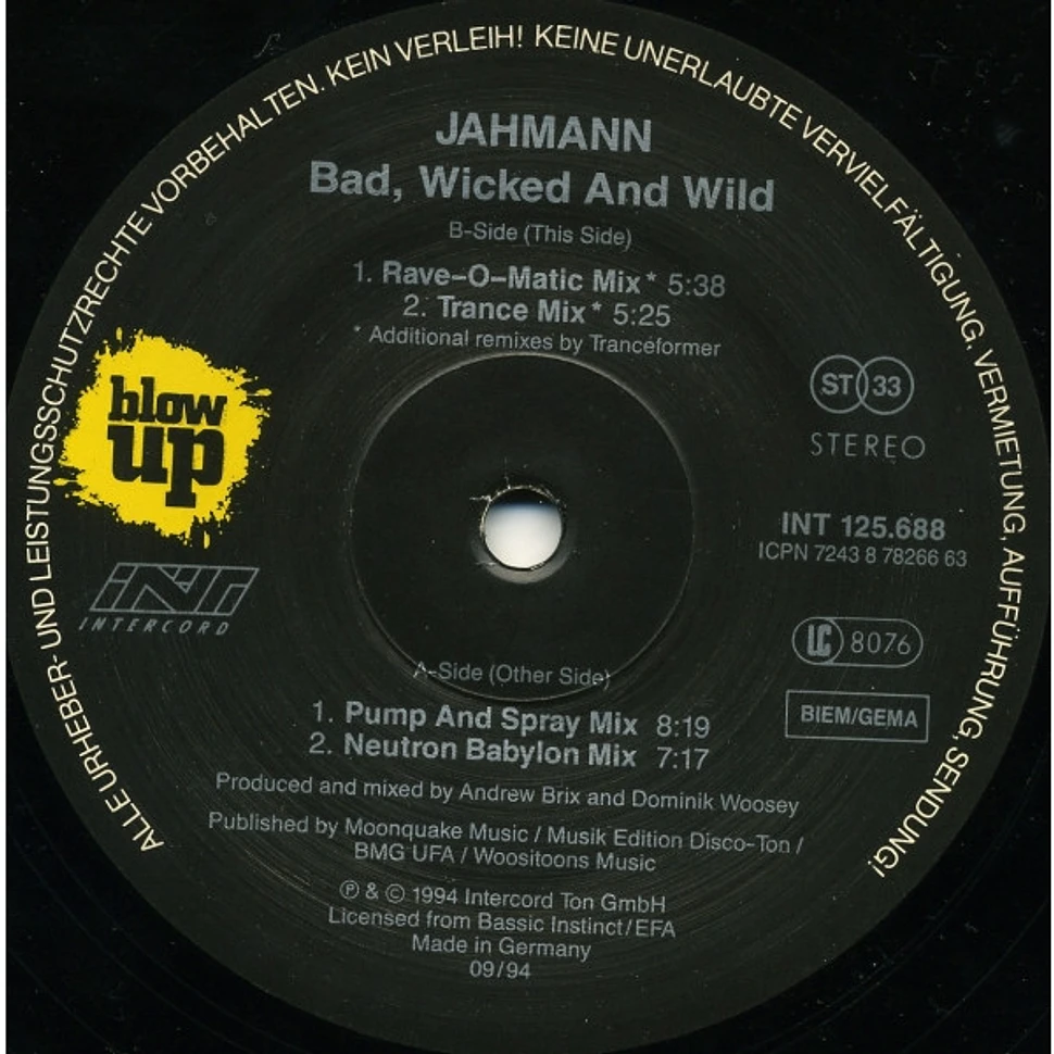 Jahman - Bad, Wicked & Wild