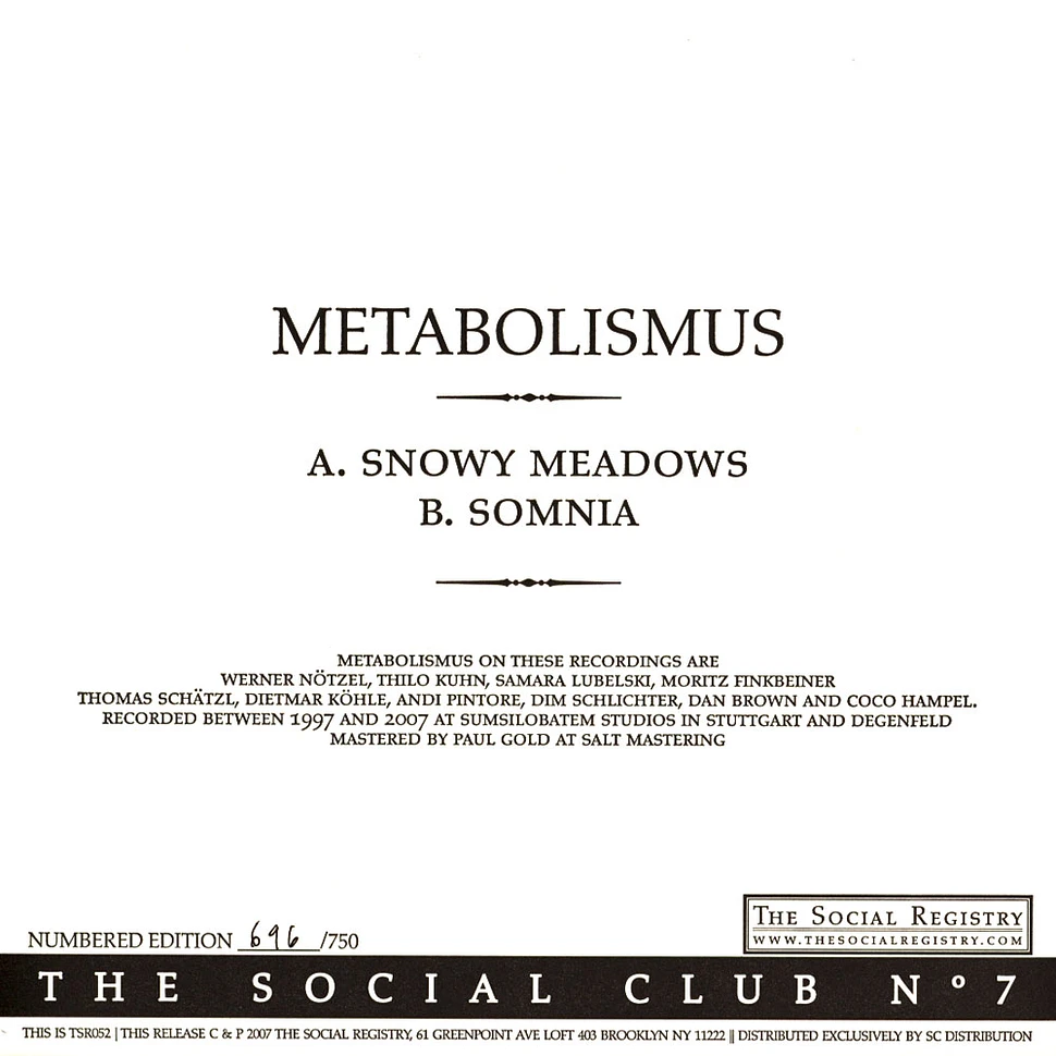 Metabolismus - The Social Club No 7