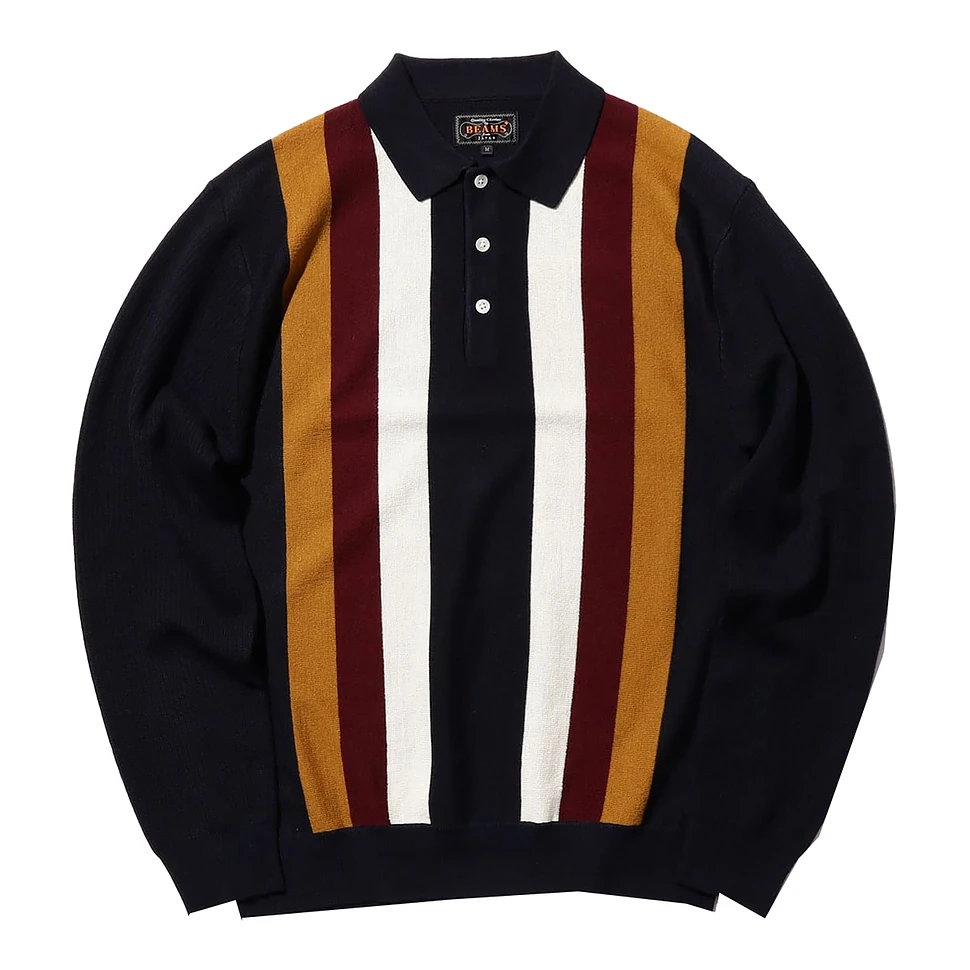 Beams Plus - Knit Polo Stripe