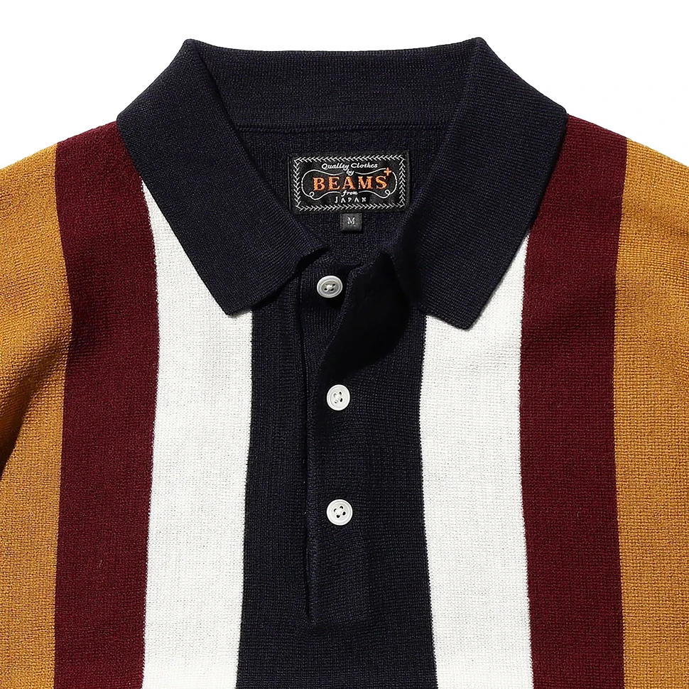 Beams Plus - Knit Polo Stripe