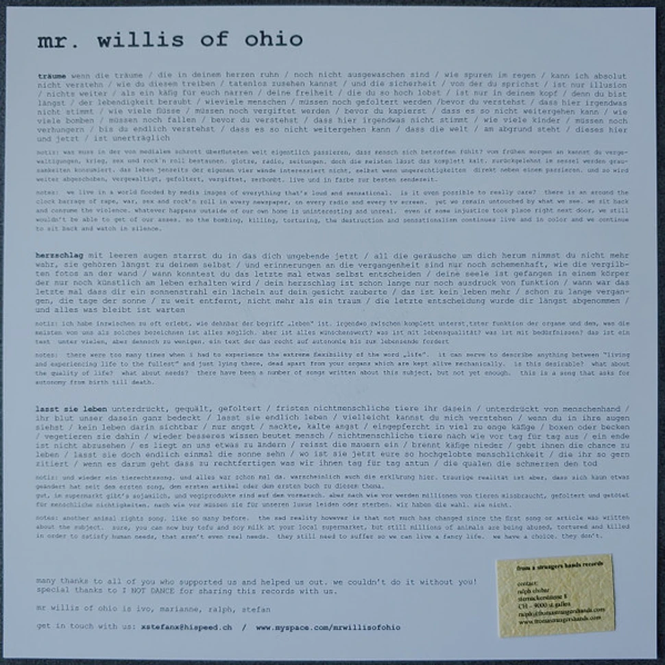 Mr. Willis Of Ohio, I Not Dance - I Not Dance / Mr Willis Of Ohio