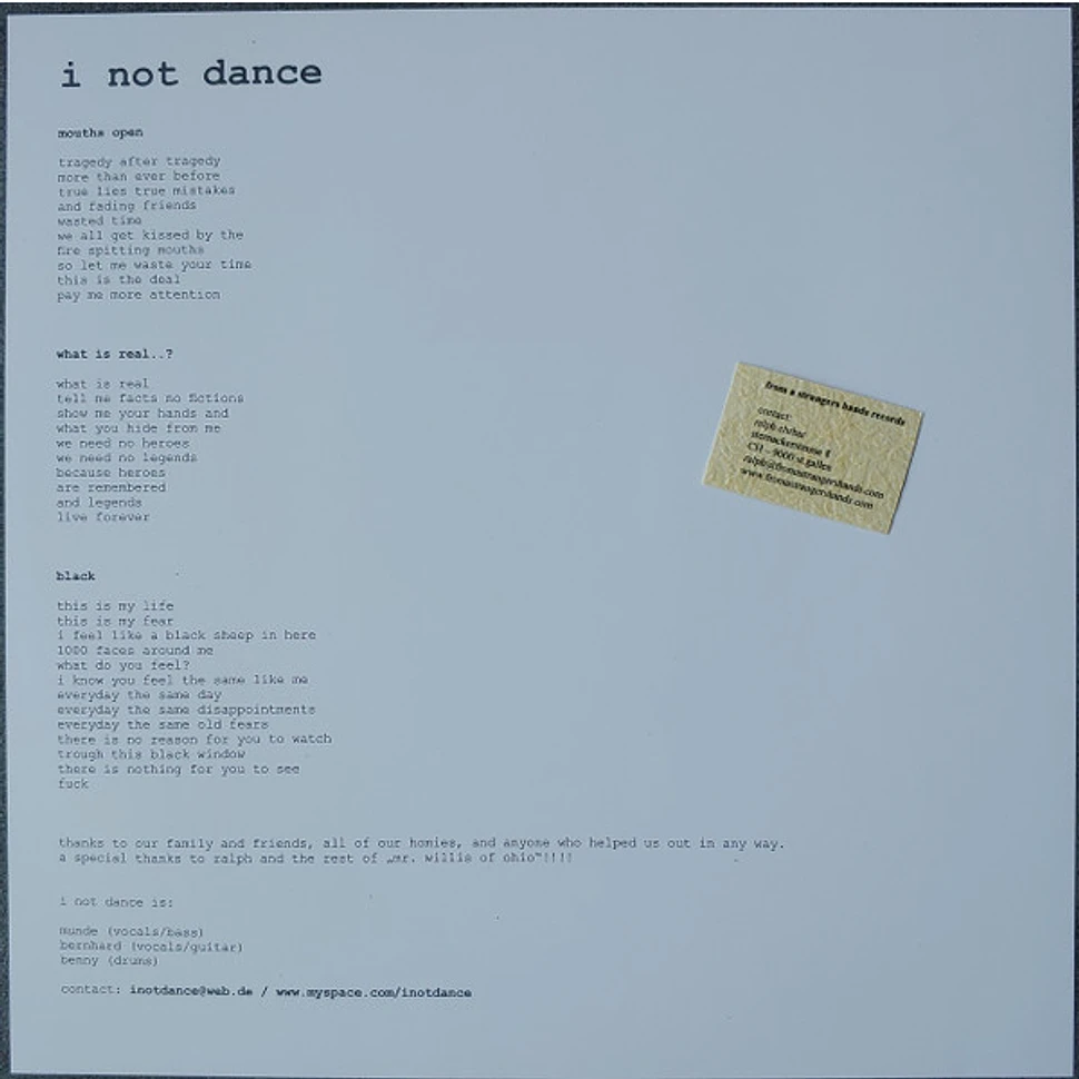 Mr. Willis Of Ohio, I Not Dance - I Not Dance / Mr Willis Of Ohio