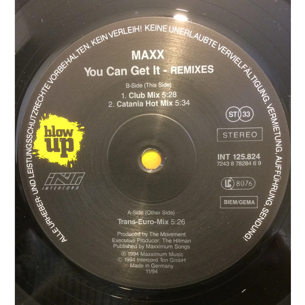 Maxx - You Can Get It (Remixes)