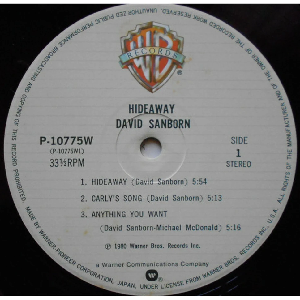 David Sanborn - Hideaway