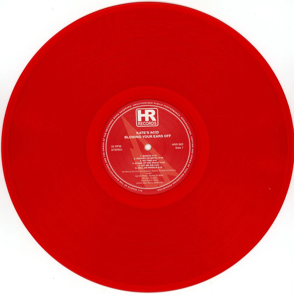 Kate's Acid - Blowing Your Ears Off Red Vinyl Edition