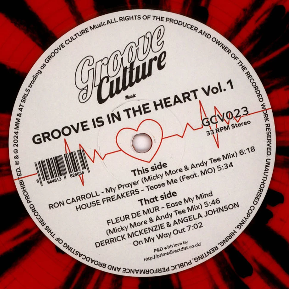 V.A. - Groove Is In The Heart Volume 1 Red & Black Splattered Vinyl Edition