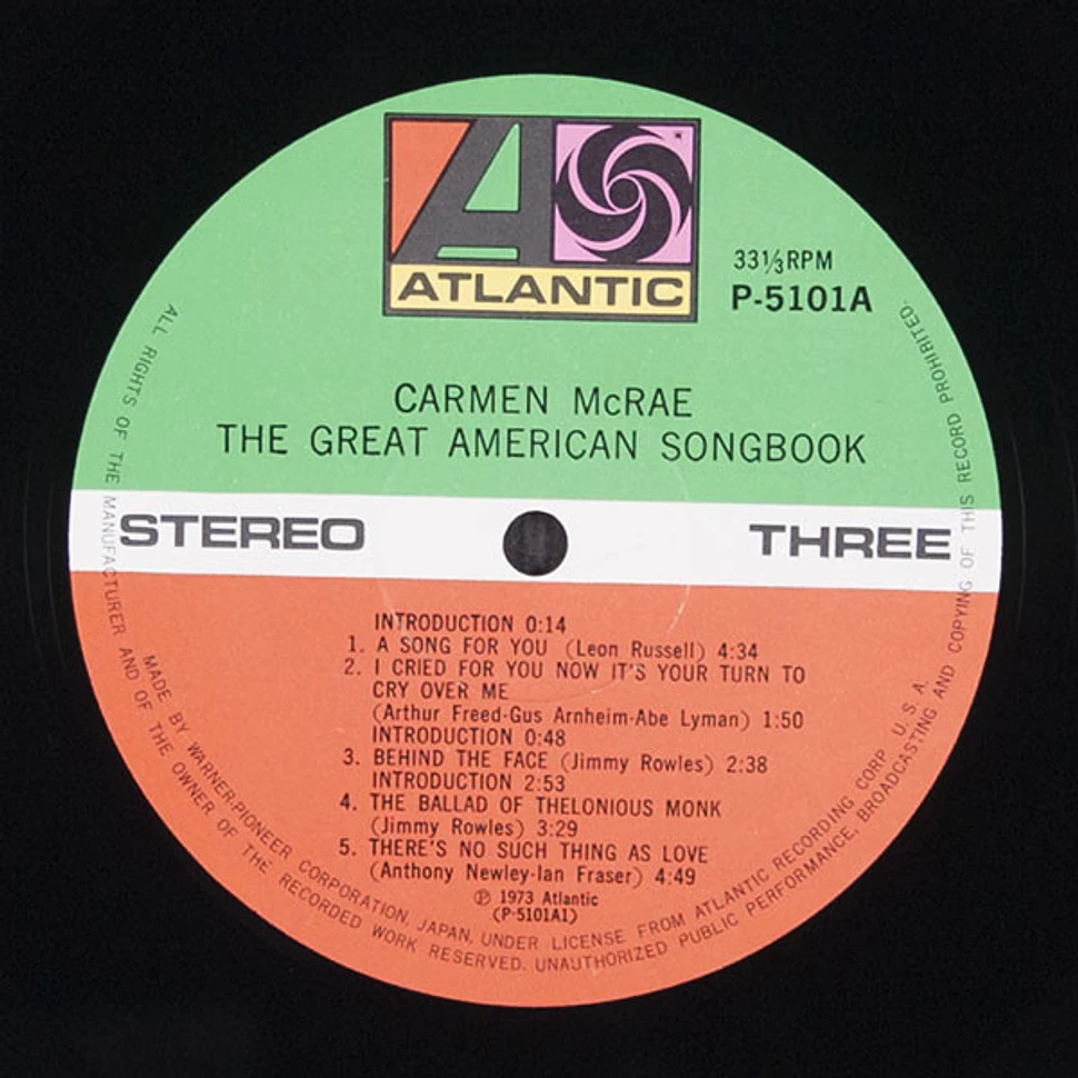 Carmen McRae - The Great American Songbook