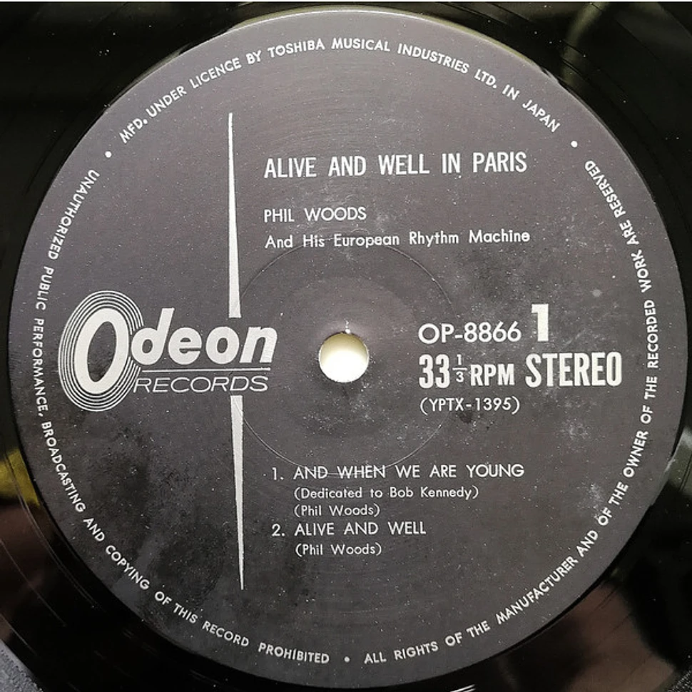 Phil Woods And His European Rhythm Machine - Alive And Well In Paris