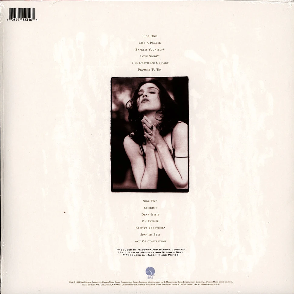 Madonna - Like A Prayer Silver Vinyl Edition