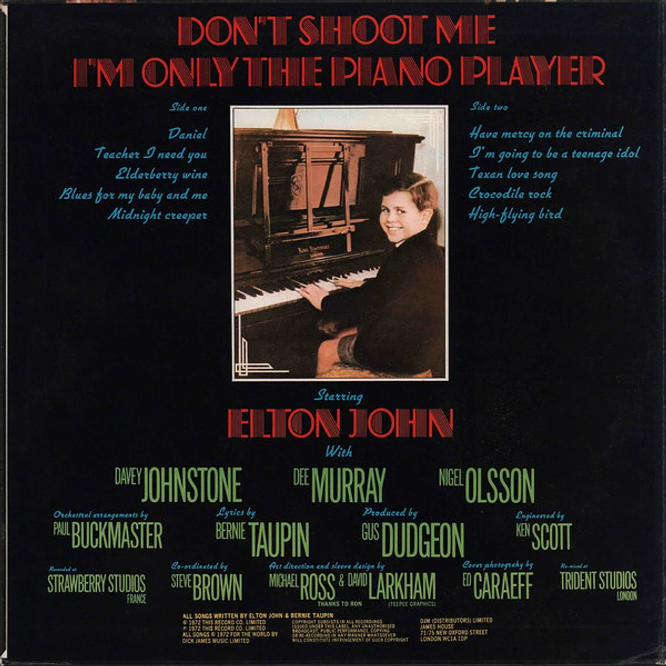 Elton John - Don't Shoot Me I'm Only The Piano Player