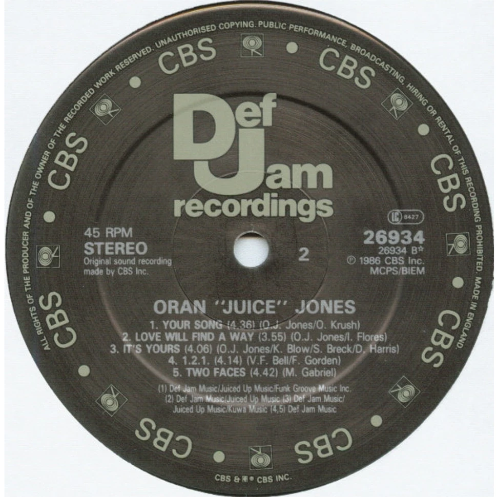 Oran 'Juice' Jones - Juice