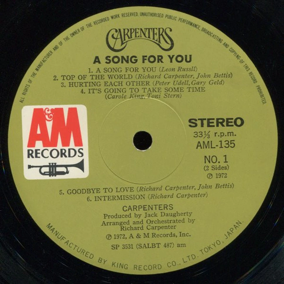 Carpenters - A Song For You