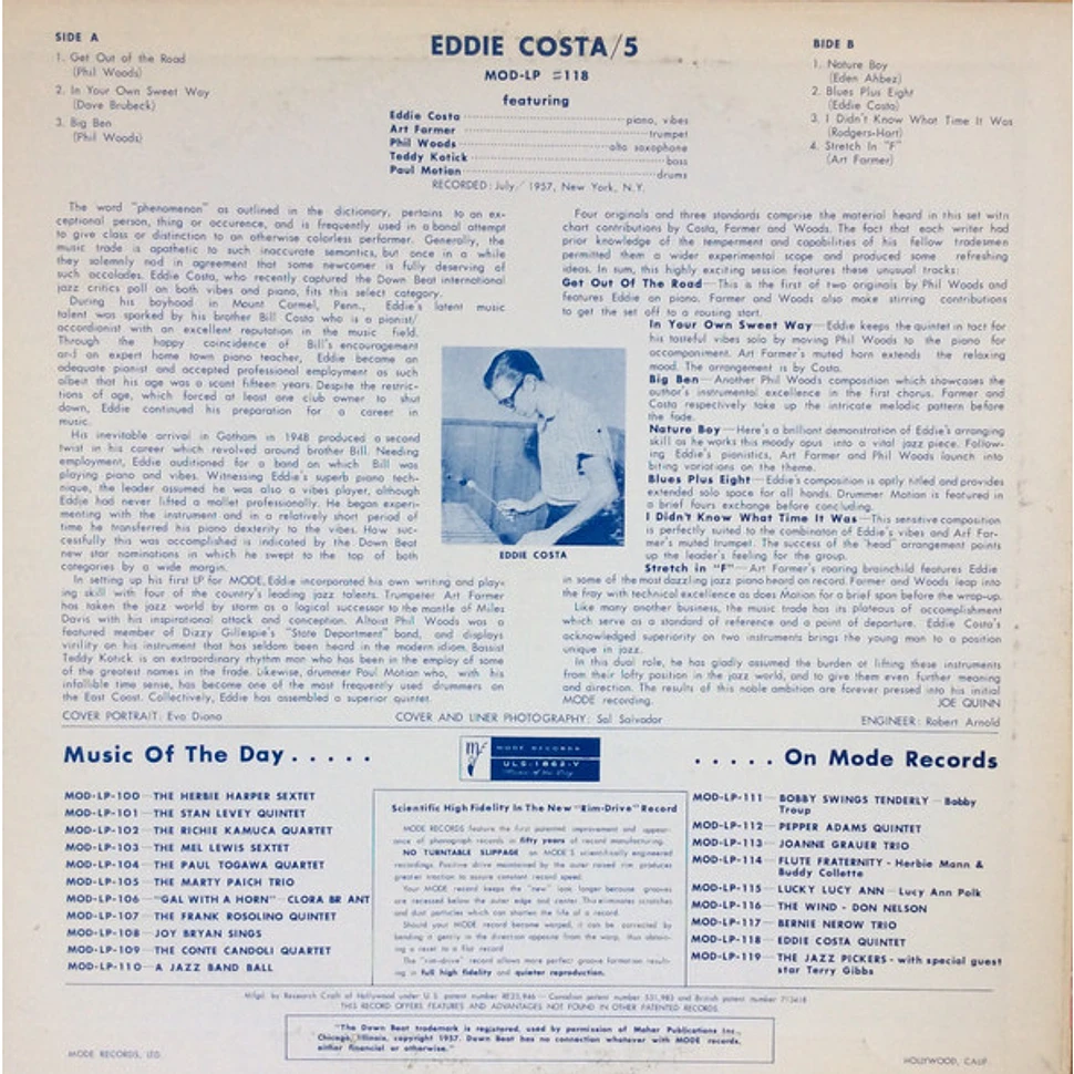 Eddie Costa Quintet - Eddie Costa Quintet