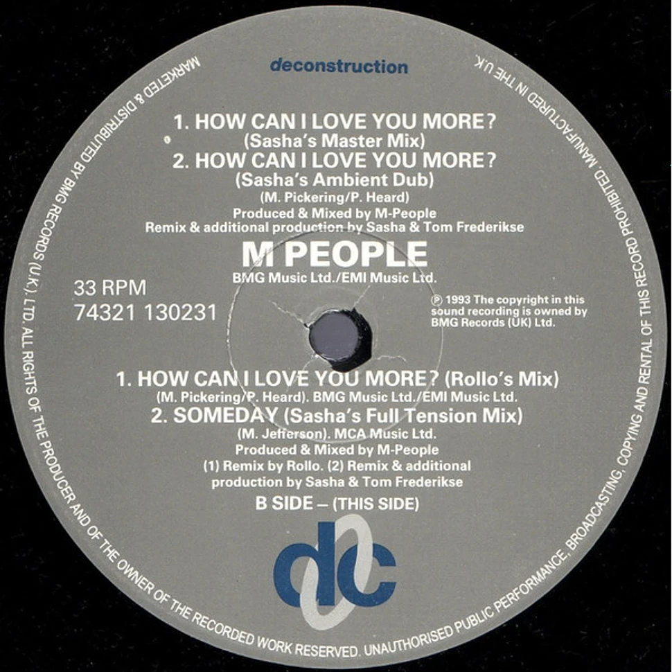 M People - How Can I Love You More Mixes