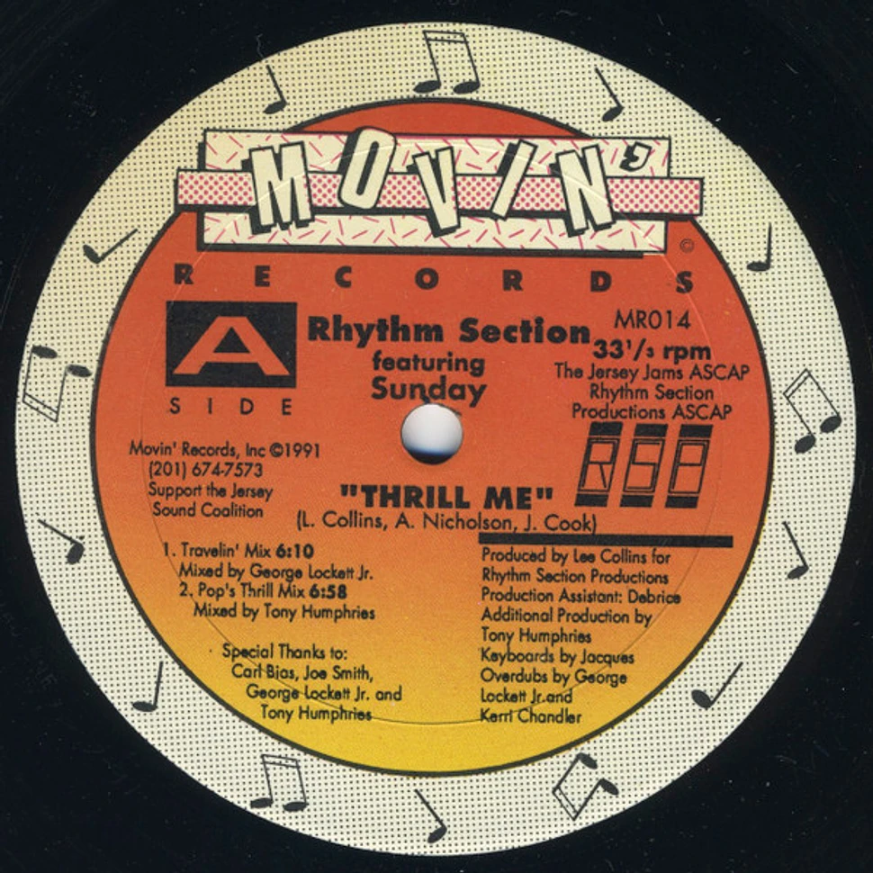 Rhythm Section Featuring Sunday - Thrill Me