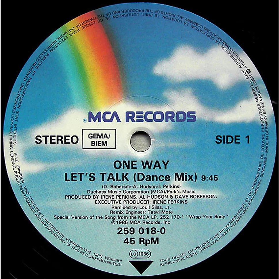 One Way - Let's Talk (12" Version)