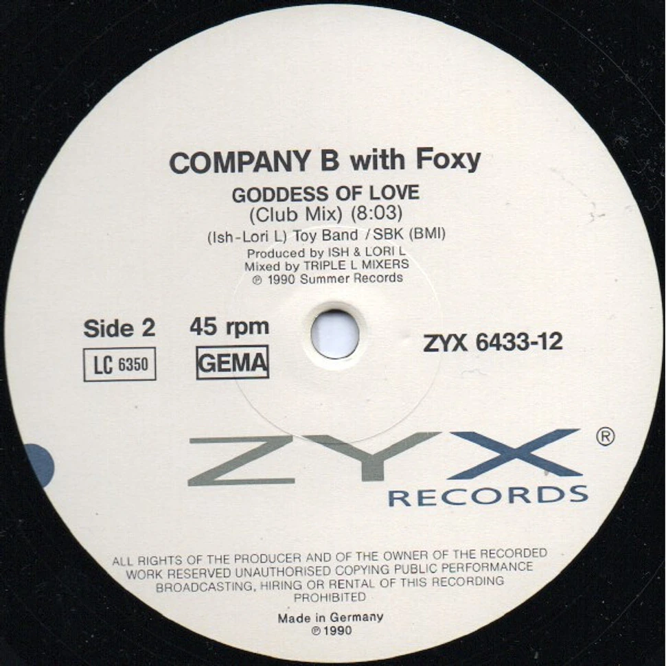 Company B With Foxy - Goddess Of Love