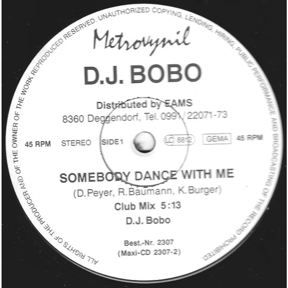 DJ BoBo - Somebody Dance With Me