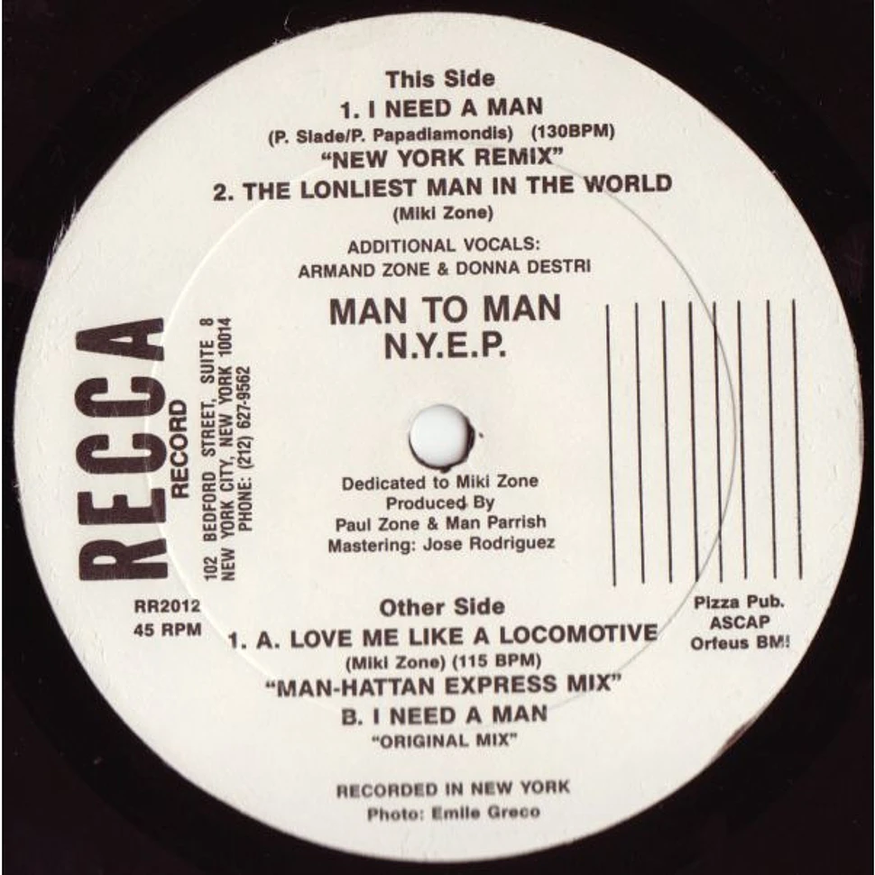 Man 2 Man - N.Y.E.P.