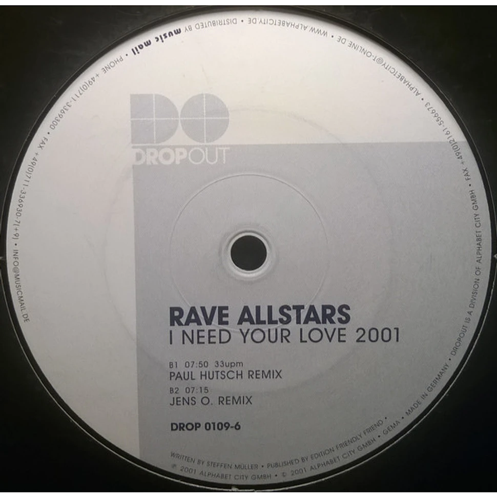 Rave Allstars - I Need Your Love 2001