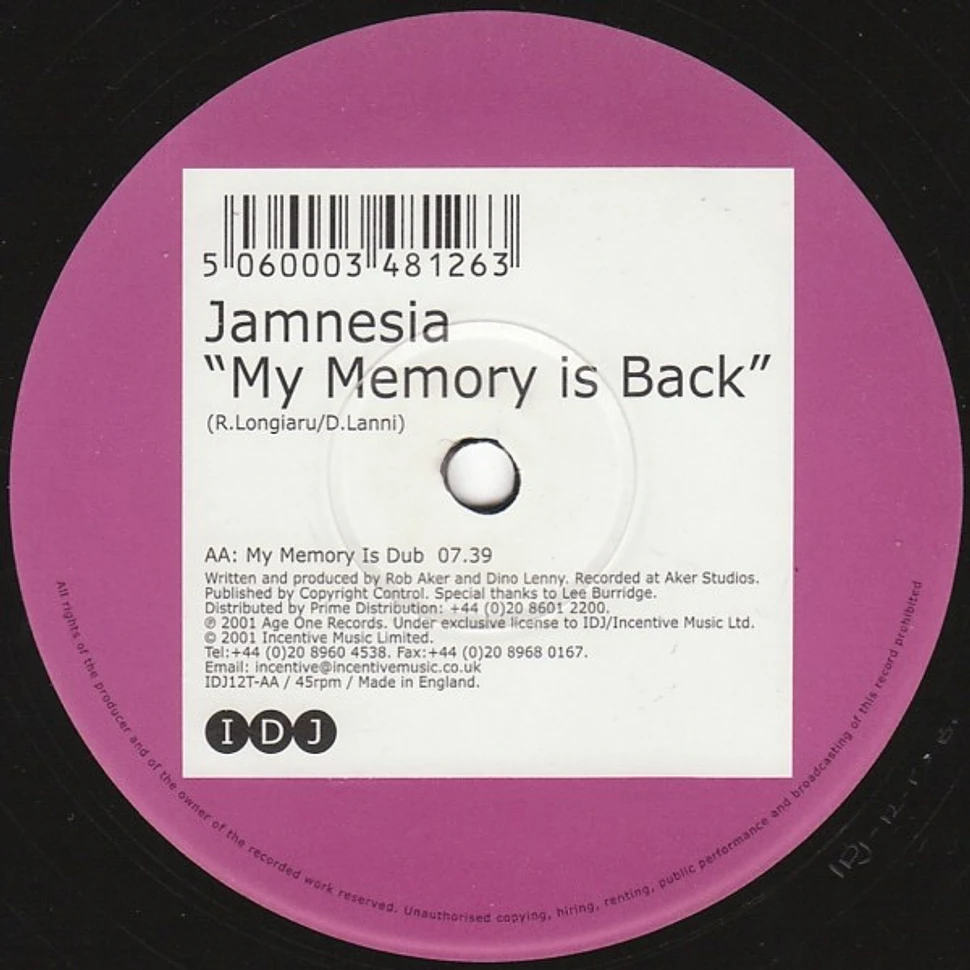 Jamnesia - My Memory Is Back