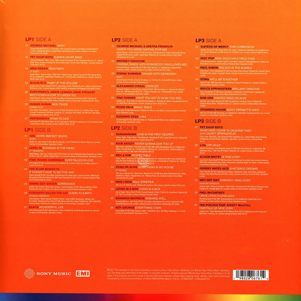 V.A. - Now Yearbook 1987 Orange Vinyl Edition