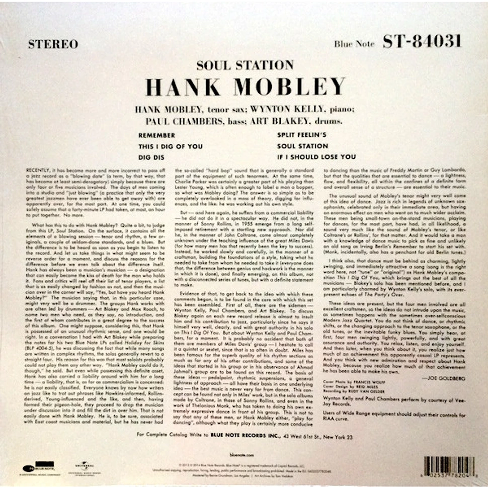 Hank Mobley - Soul Station