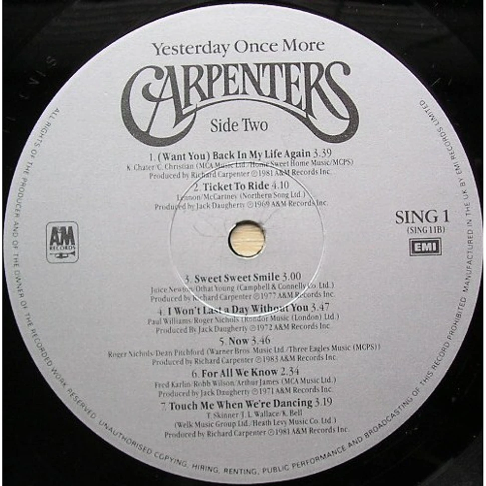 Carpenters - Yesterday Once More