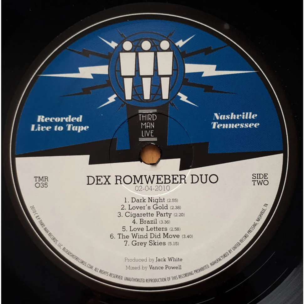 Dex Romweber Duo - Live At Third Man