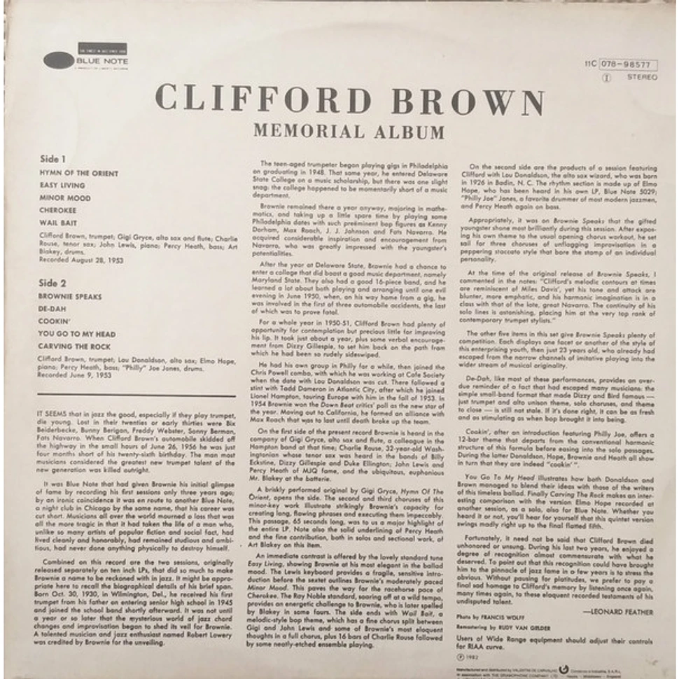 Clifford Brown - Memorial Album