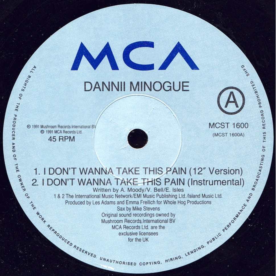 Dannii Minogue - I Don't Wanna Take This Pain