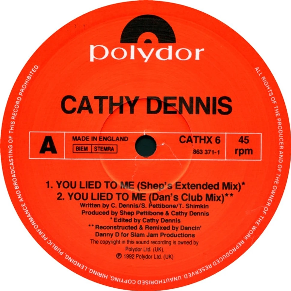 Cathy Dennis - You Lied To Me