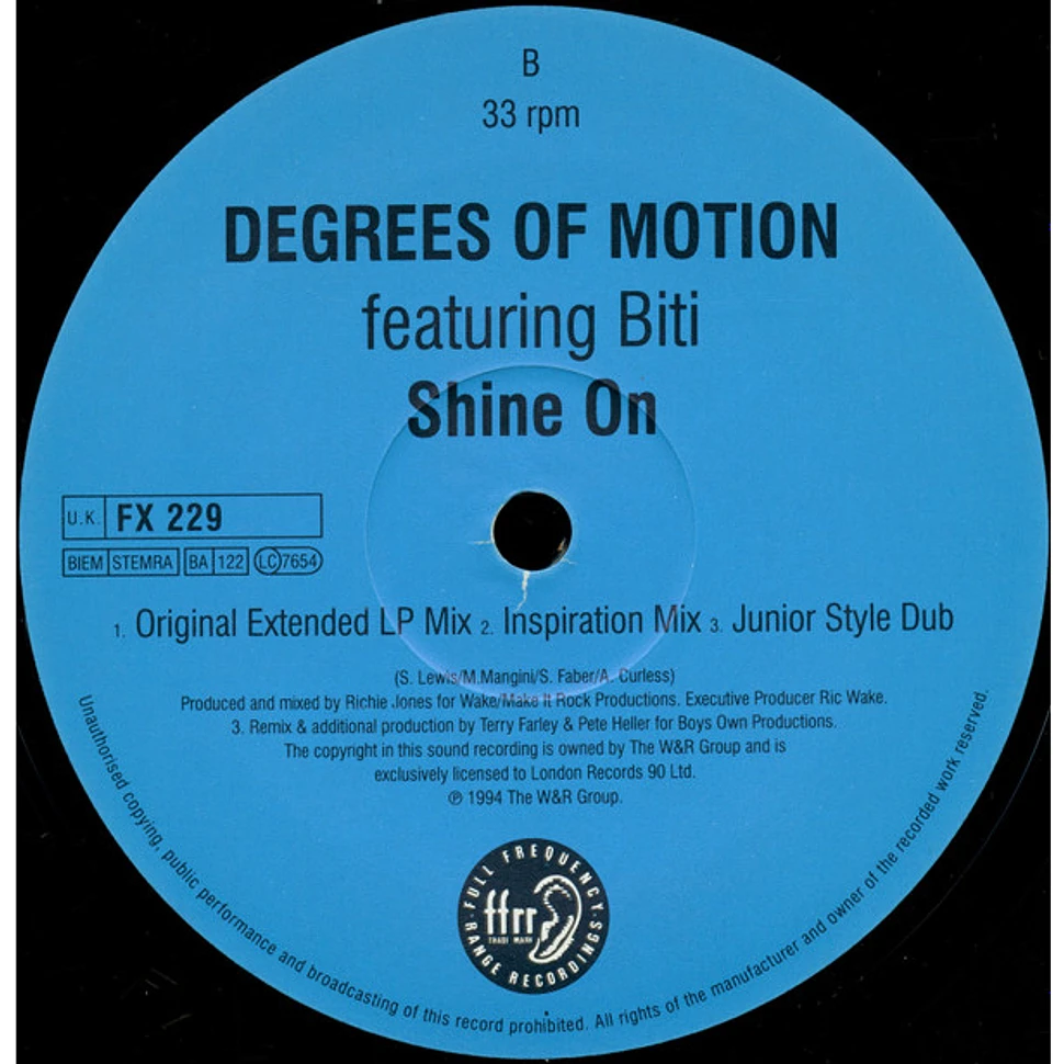 Degrees Of Motion Featuring Biti Strauchn - Shine On