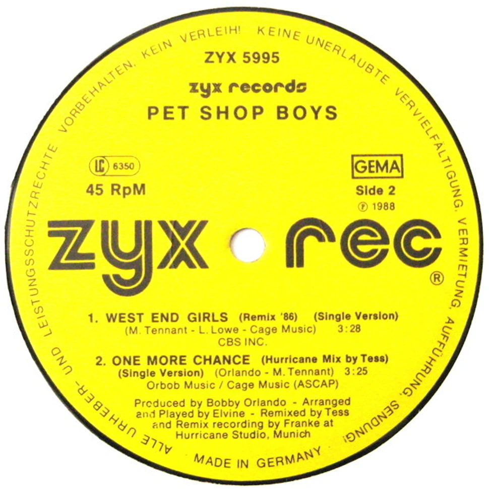 Pet Shop Boys - ZYX Mega Mix