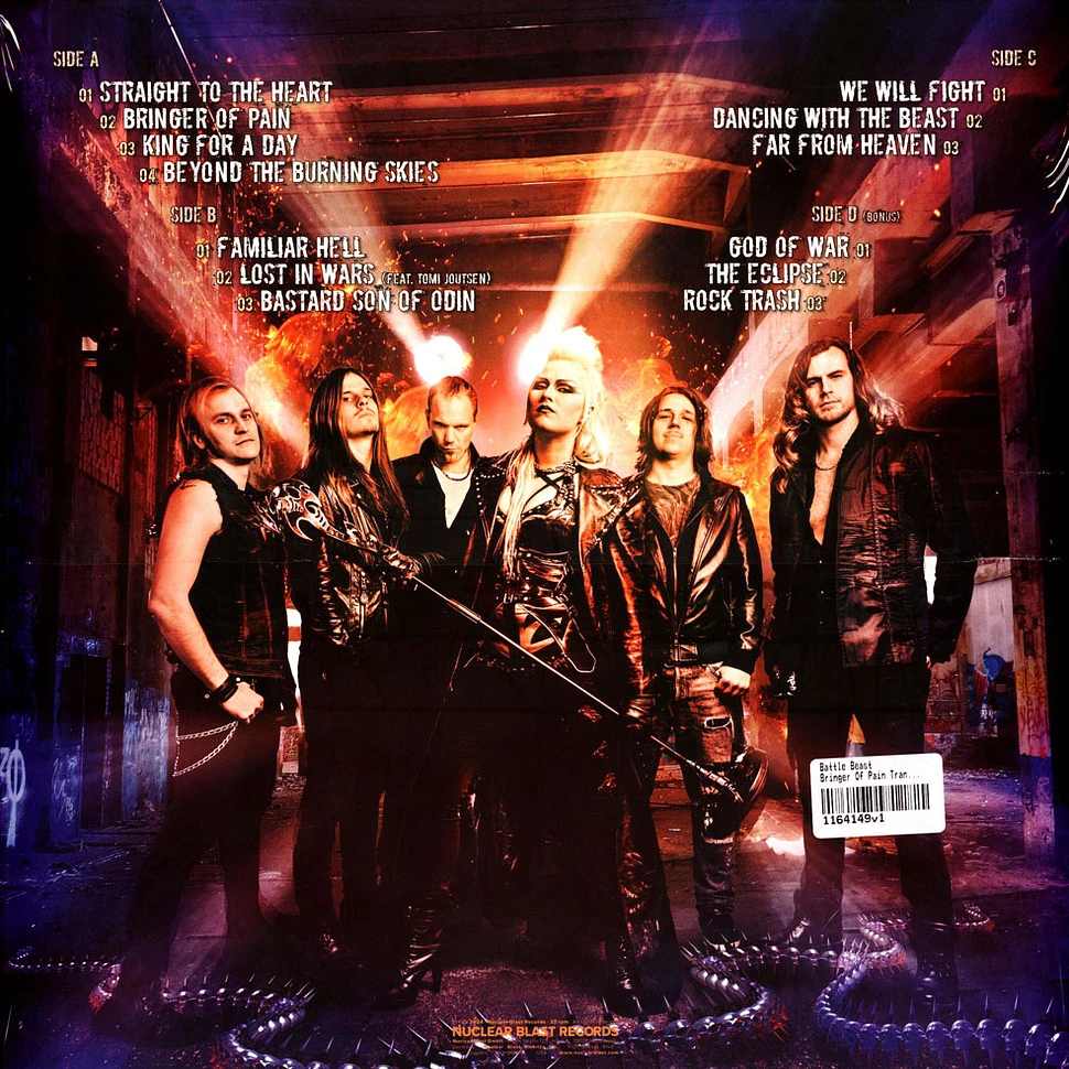 Battle Beast - Bringer Of Pain Transparent Violet Vinyl Edition