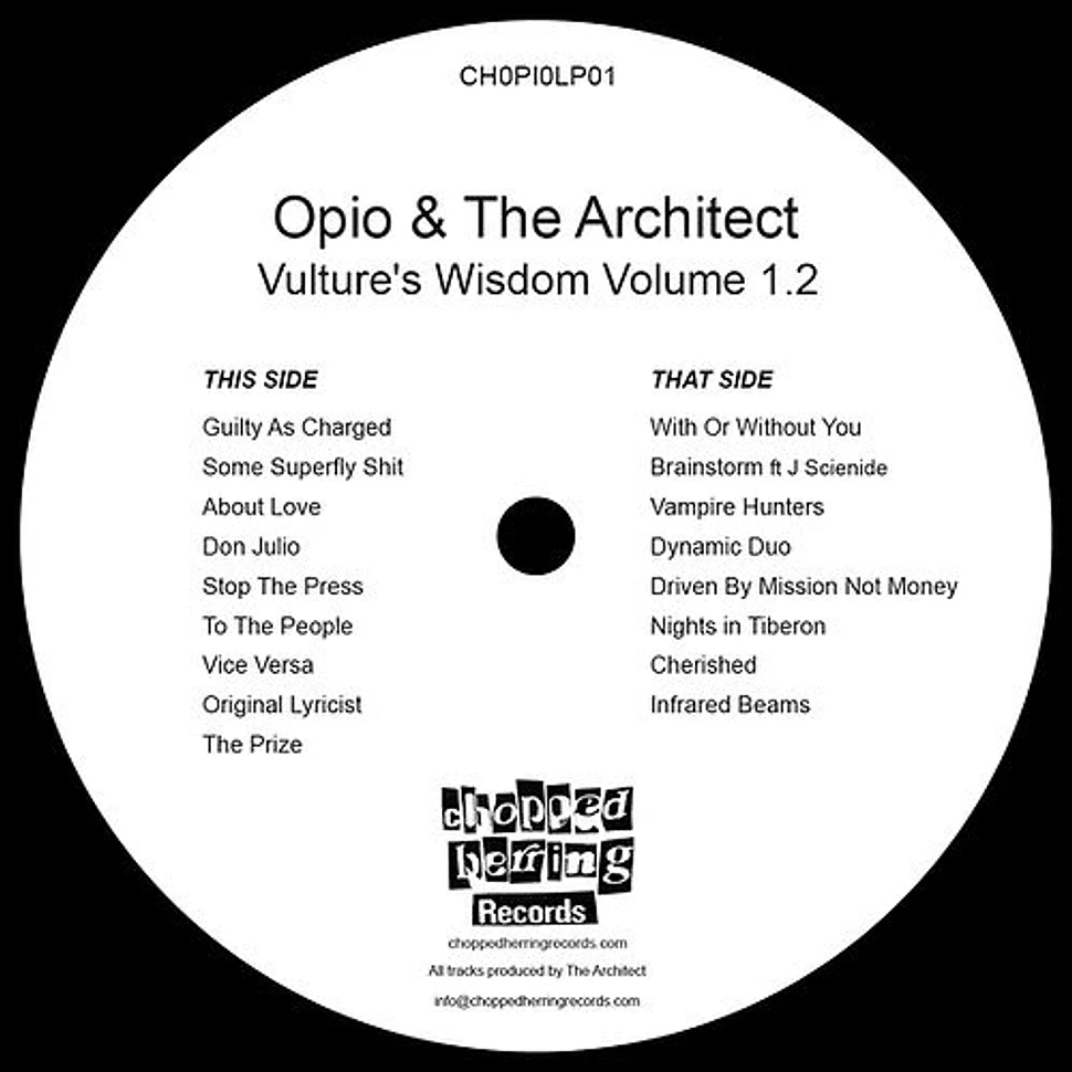 Opio & The Architect - Wisdom Volume 1.2 Blue Vinyl Edition