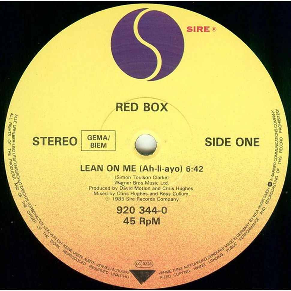 Red Box - Lean On Me