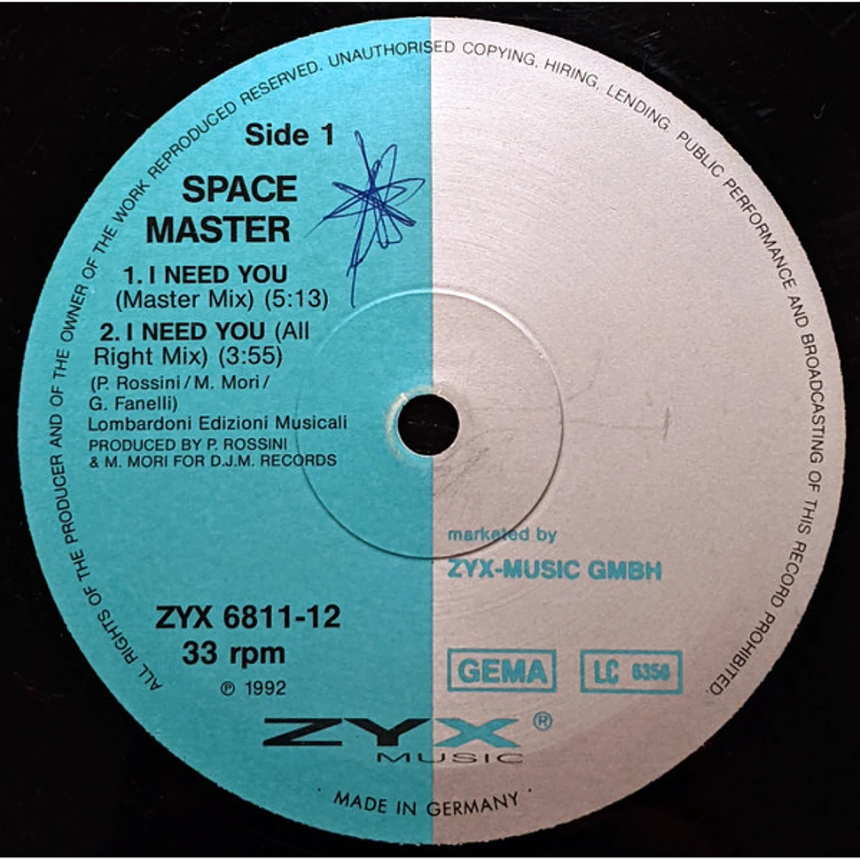 Space Master - I Need You