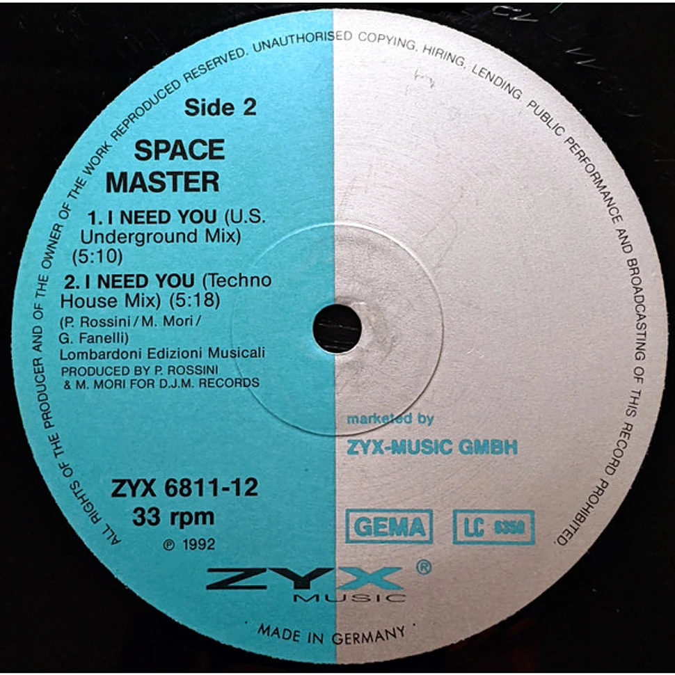 Space Master - I Need You